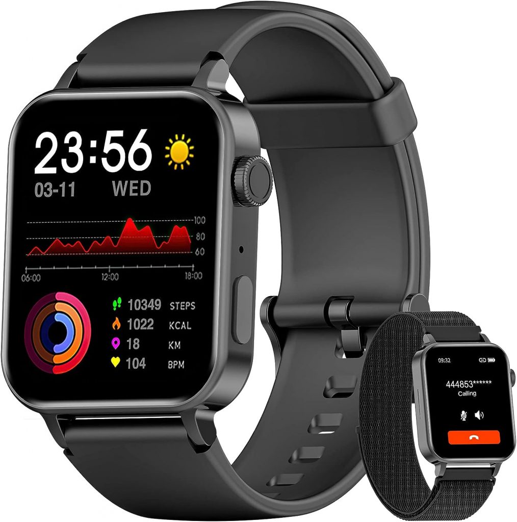 Smart Watch for Men Women - Answer and Make Call, Blood Oxygen, Heart Rate, Sleep Monitor, 1.69 HD Screen 100+ Sport Modes, Calorie Step Counter, Calculator, Smartwatches for Android and iOS Phone