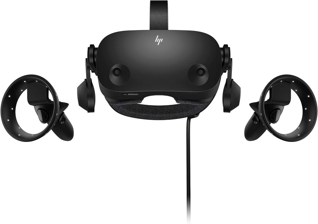 HP Reverb G2 + 2 Controllers - Virtual Reality SteamVR Glasses, WMR, 4K Resolution, Valve Adjustable Lenses, 4 Cameras, 3D Space Sound, RGB Sub-pixel, 90Hz, Built-in Bluetooth, Ultralight