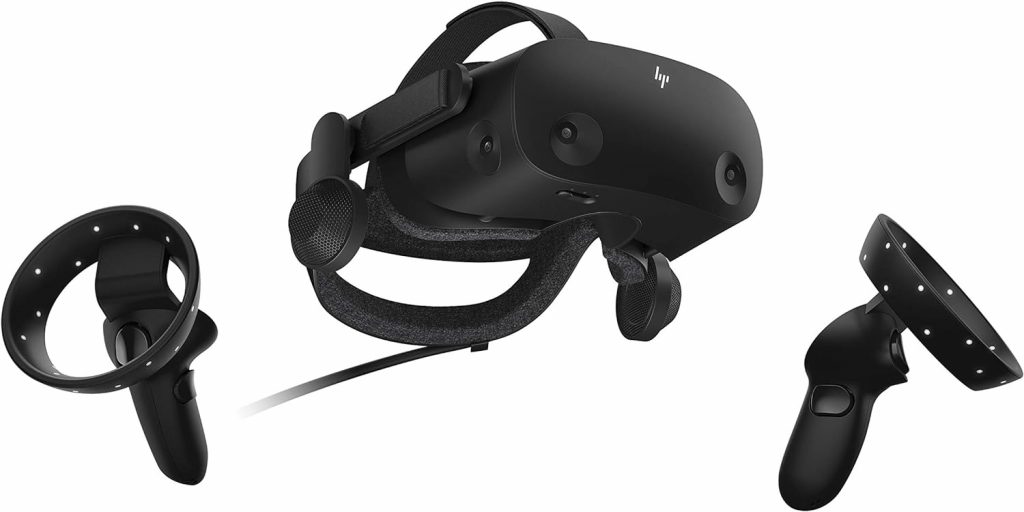 HP Reverb G2 + 2 Controllers - Virtual Reality SteamVR Glasses, WMR, 4K Resolution, Valve Adjustable Lenses, 4 Cameras, 3D Space Sound, RGB Sub-pixel, 90Hz, Built-in Bluetooth, Ultralight
